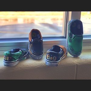 Custom painted cartoon slip ons for kids